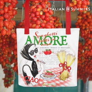 Viva La Pasta Tote: Italian Food Lover&#39;s Canvas Bag