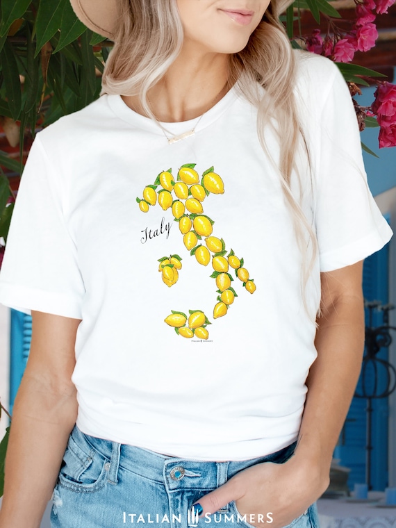 T-shirt Italy land of Lemons Sorrento lemons Amalfi Coast | Etsy