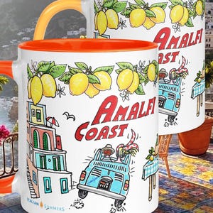 Amalfi Coast Mug: Italy Souvenir with Sorrento Lemons image 6