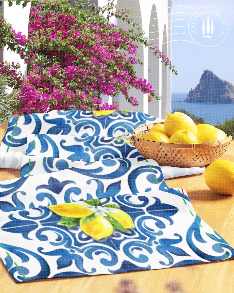 Italian Summers Amalfi Coast Table Runner - Thumbnail 2