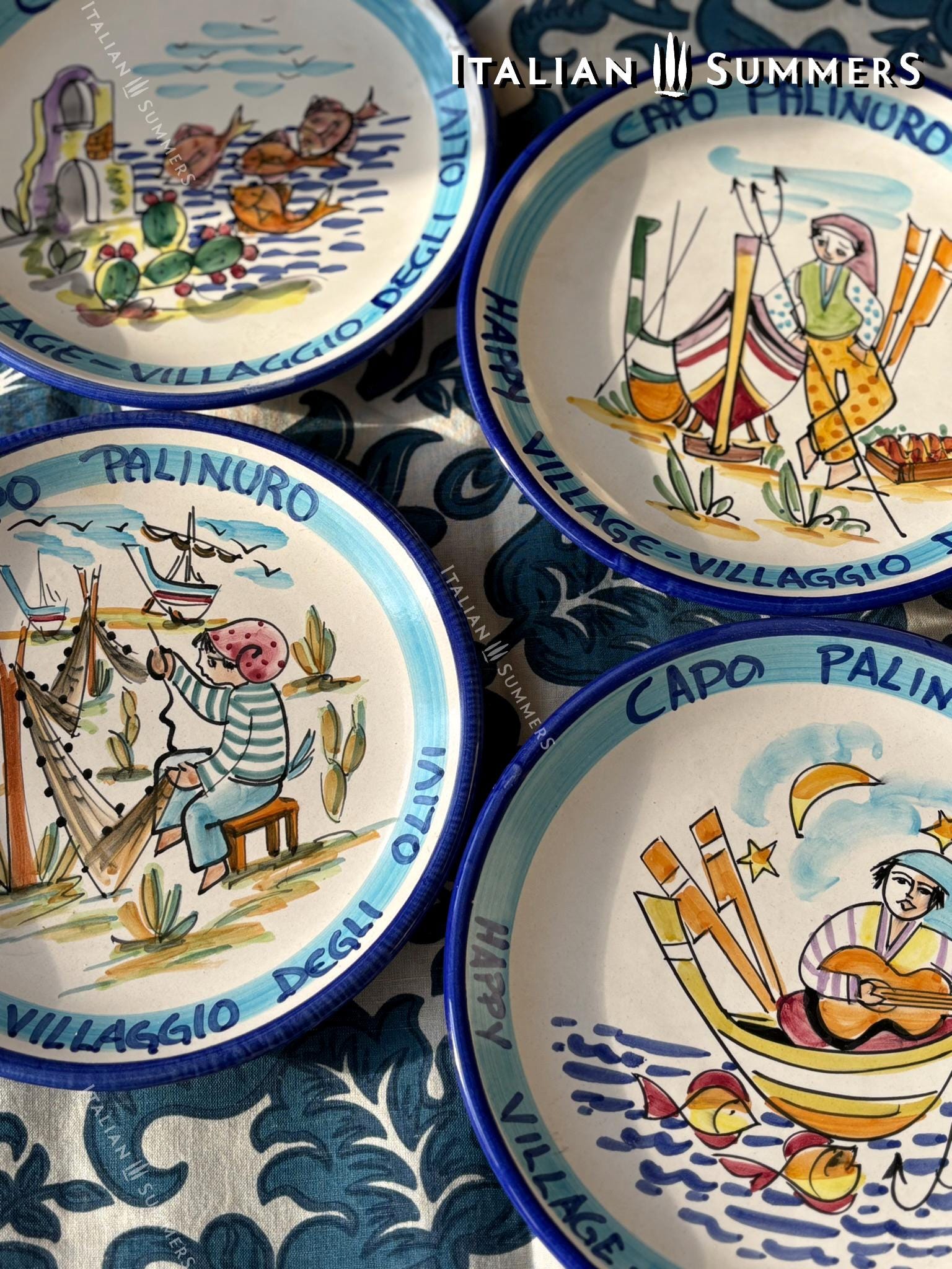 Ceramica Vietri イタリア陶器 プレート 2枚 Vintage vietri - Etsy 日本