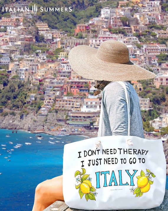 Sorrento Lemons Beach Bag: Italian Therapy, Italy Lover Gift - Etsy