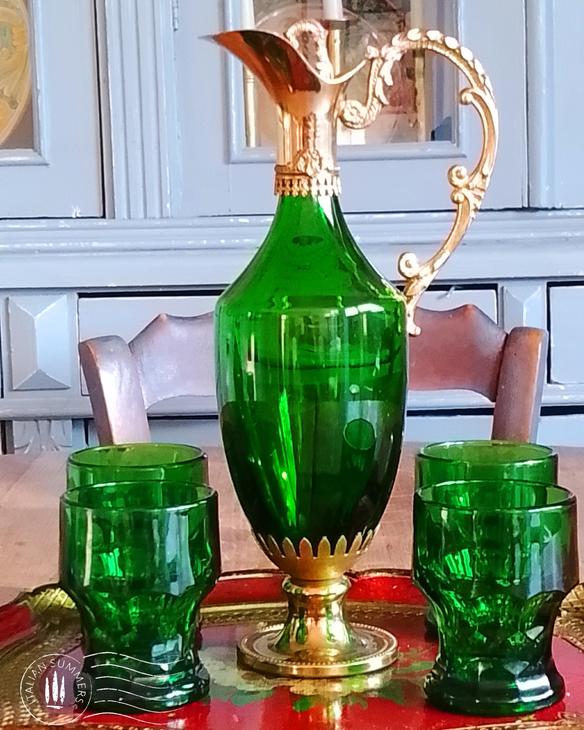 Vintage emerald green pitcher - Etsy 日本