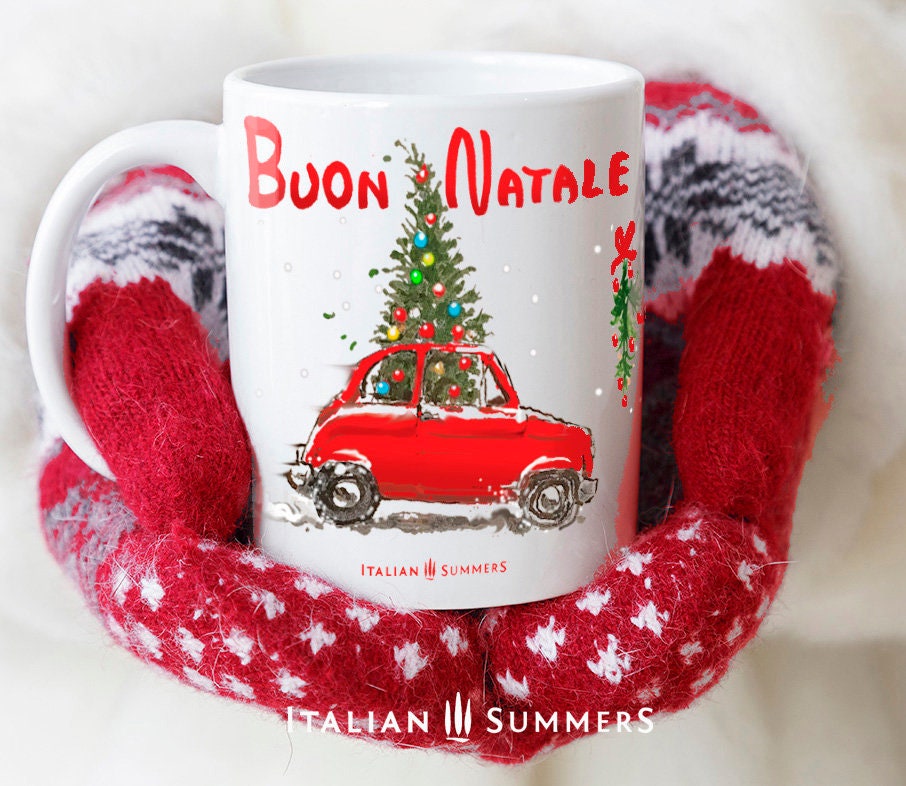 Tazza da caffè da appendere (H9 cm) Infrangibile e glitterata Marrone - Addobbi albero di Natale
