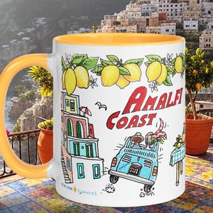 Amalfi Coast Mug: Italy Souvenir with Sorrento Lemons image 5