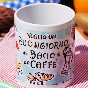 Buongiorno mug | Italy mug, Italian coffee mug, Italy gift, Italy souvenir, Italy gift, customize your mug, Italian wedding gift, Italy