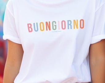Buongiorno T-Shirt: Italian Gelato Colors, Italy Souvenir