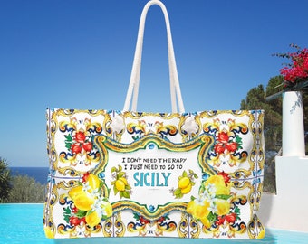 XL Beach Bag I Don't Need Therapy, I Just Need To Go To, 43% OFF