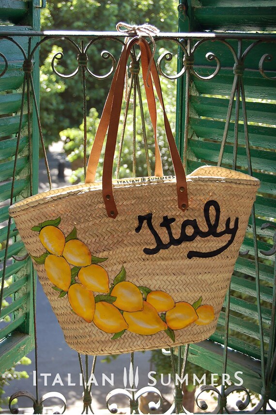 Borsa di paglia Italia Limoni borsa di paglia italiana borse | Etsy Italia