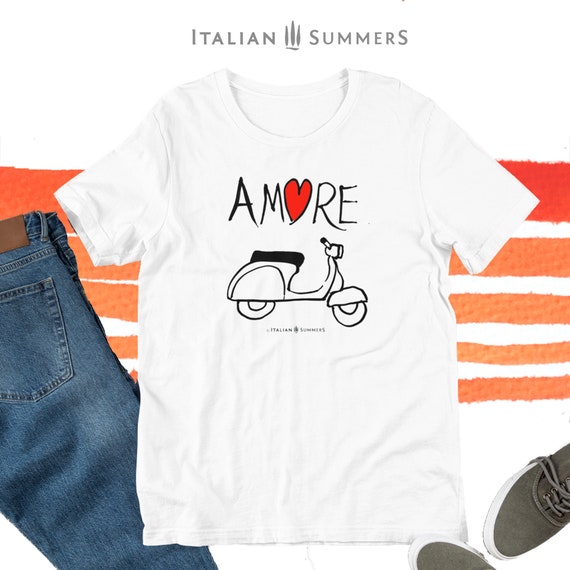 T-Shirt Amore Vespa Vintage Vespa, italienische Vespa, italienischer  Roller, Italien-T-Shirt, italienisches Urlaubshemd, italienisches Geschenk,  italienisches Souvenir - .de