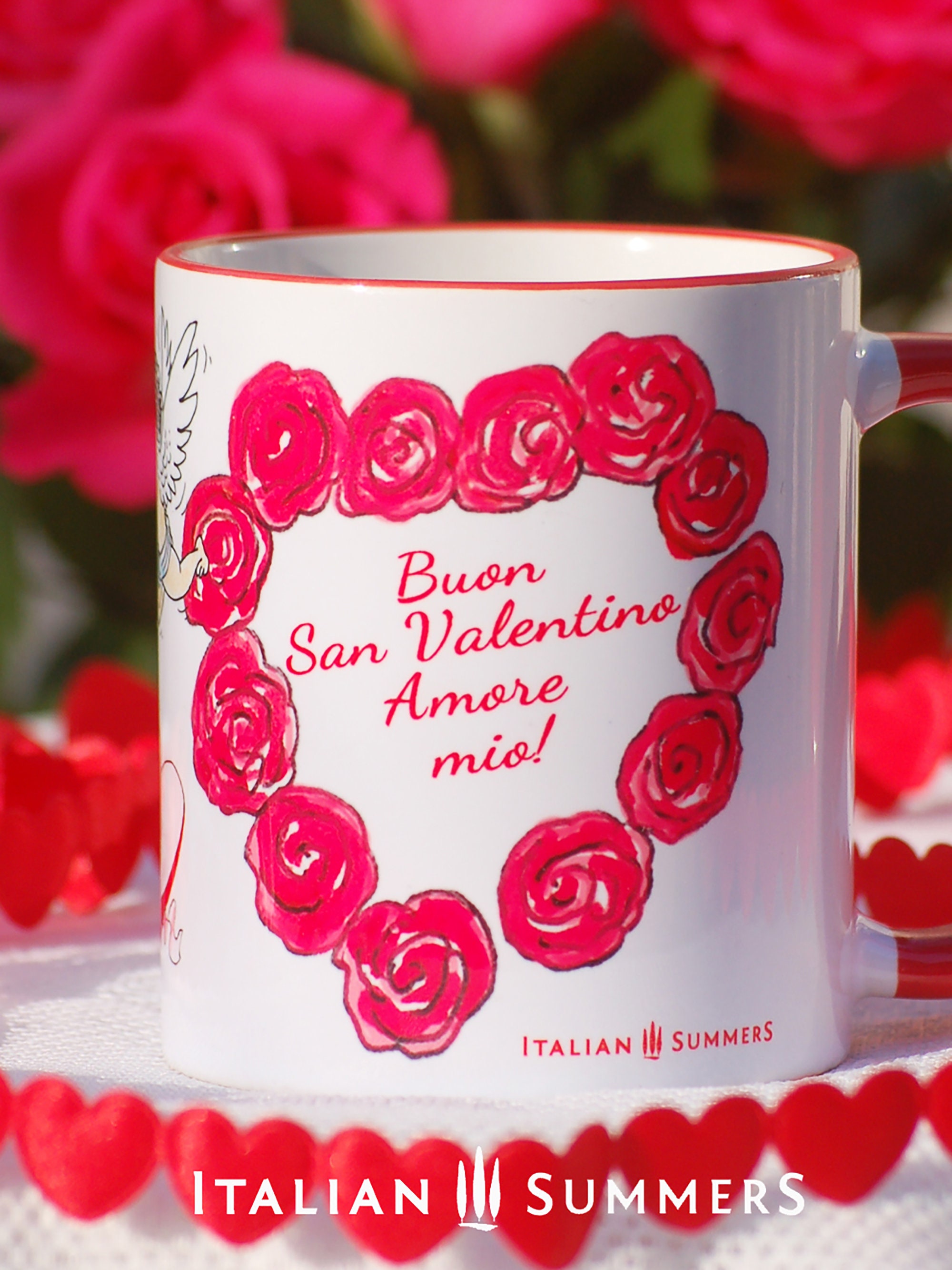 L'amore in una tazza: tazza personalizzata con fiori di San Valentino per  lui - Customywear