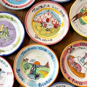 Vintage italian restaurant plates