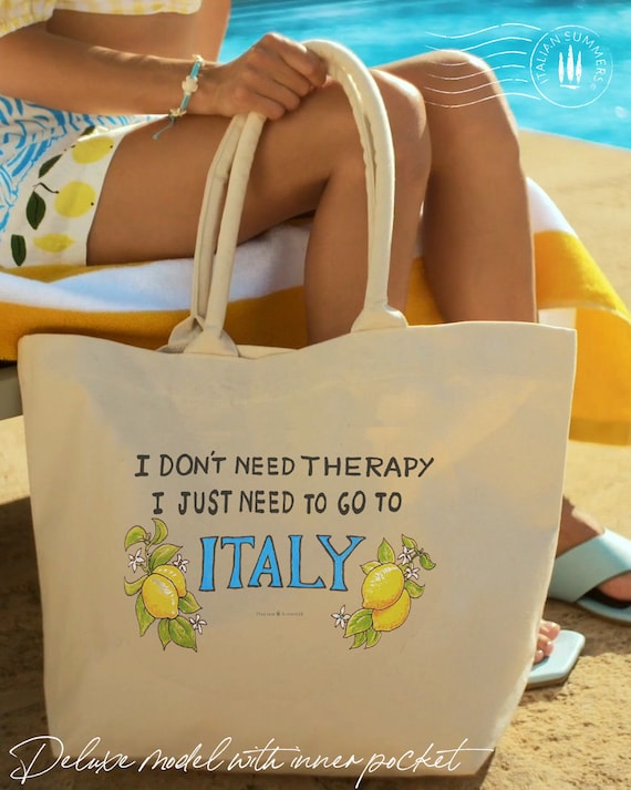 The Take Me to Italy Straw Beach Bag