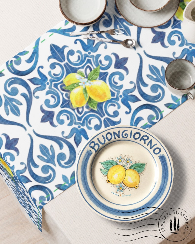 Italian Summers Amalfi Coast Table Runner - Thumbnail 4