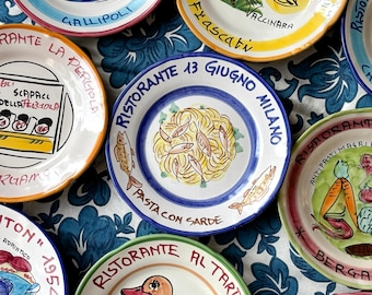 The Art of the Italian Menu: Hand-Painted Buon Ricordo Plates