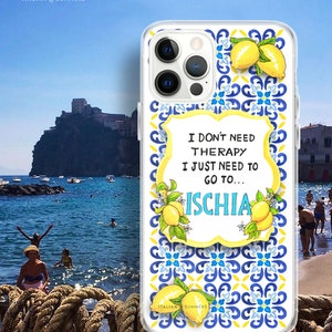 iPhone Case Ischia, Ischia Italy gift, Ischia lovers, Italy, Italy traveler, Amalfi Coast, Ischia Island, Ischia lovers, Ischia lemons, Ciao