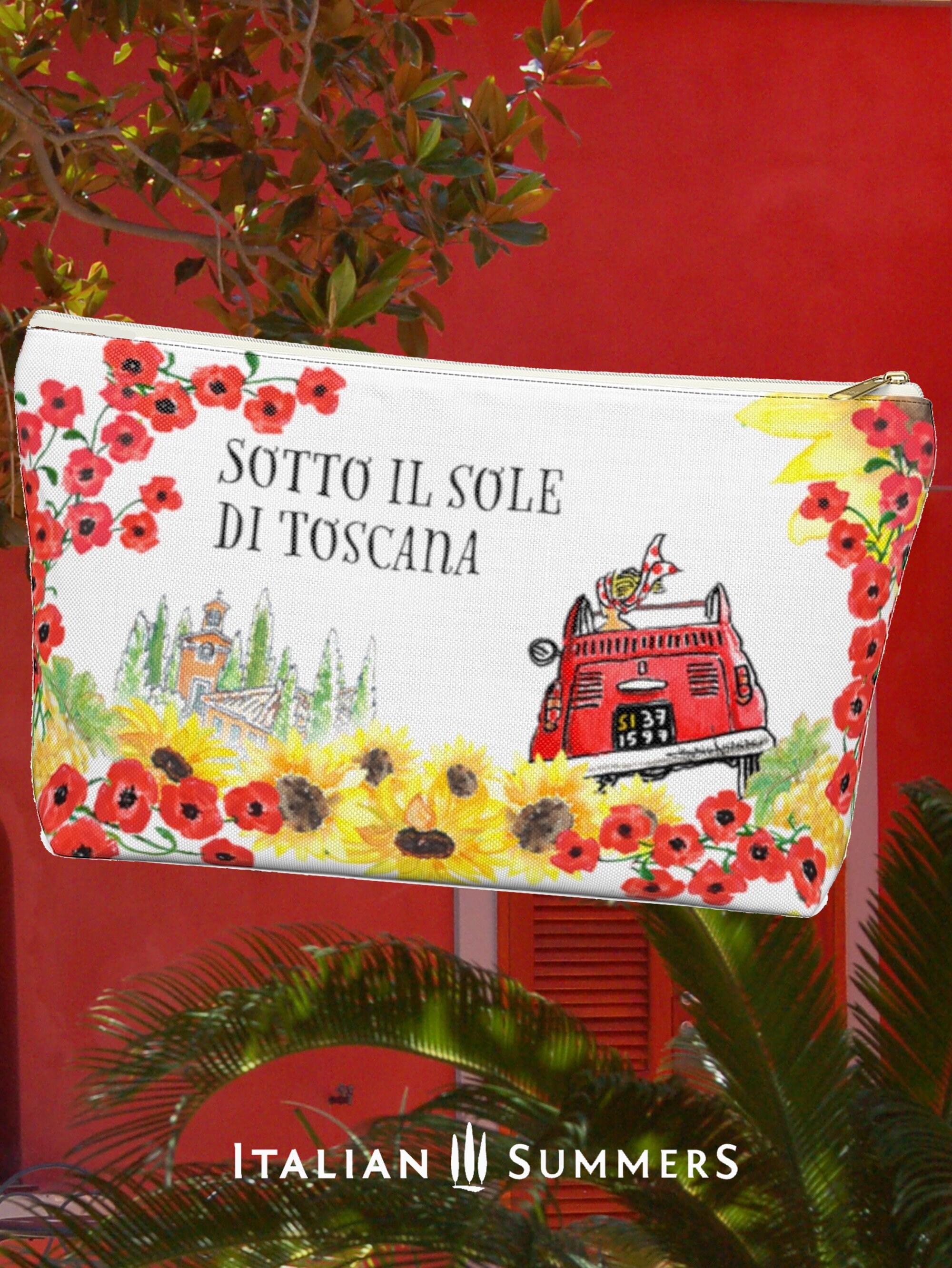 Ciao Tuscany Clutch: Italy Travel Makeup Bag