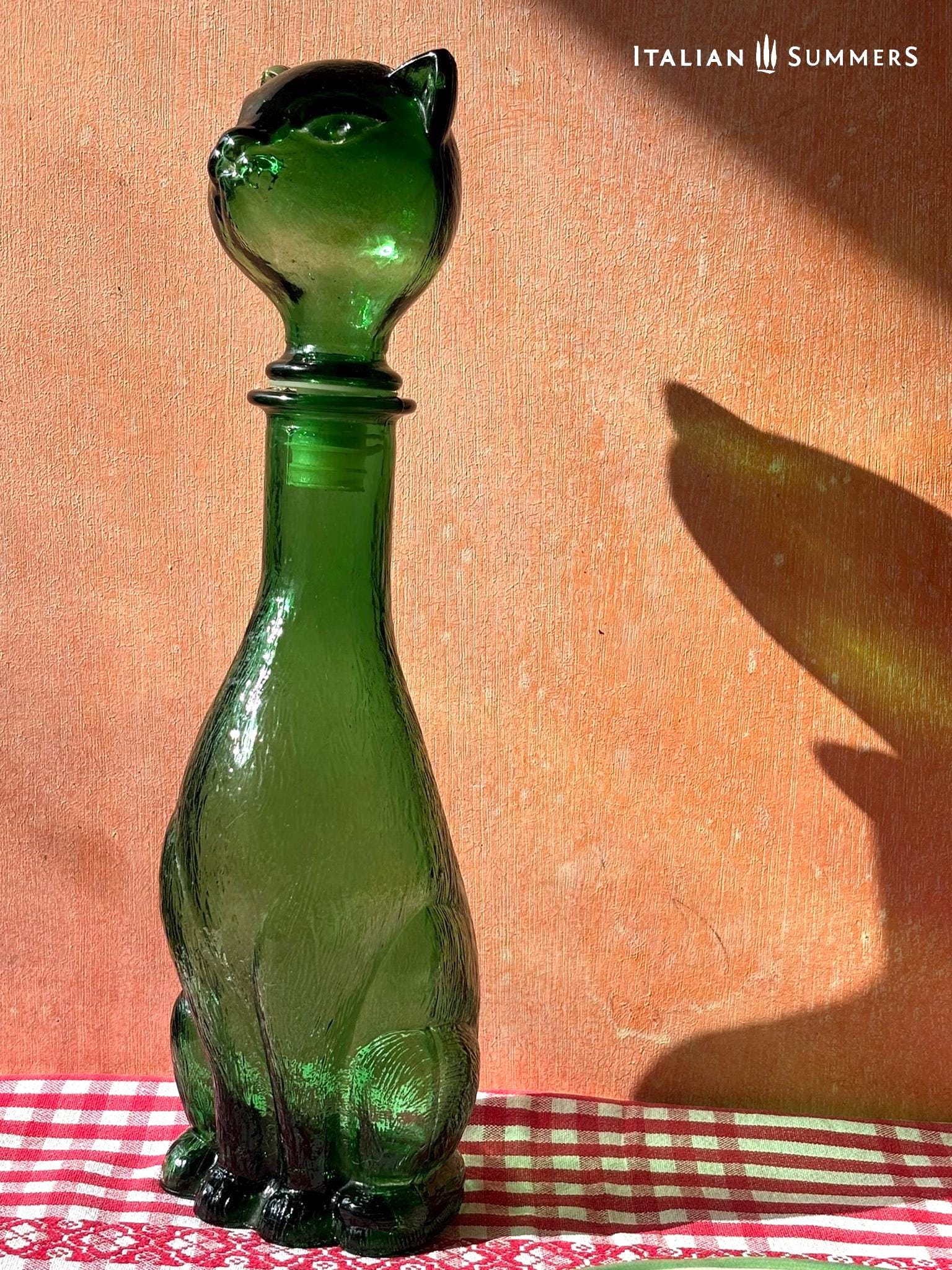 Set Caraffa E Bicchiere In Vetro Per Comodino - Vintage 1L - Cristallo Trasparente Con Rilievi - Bianco