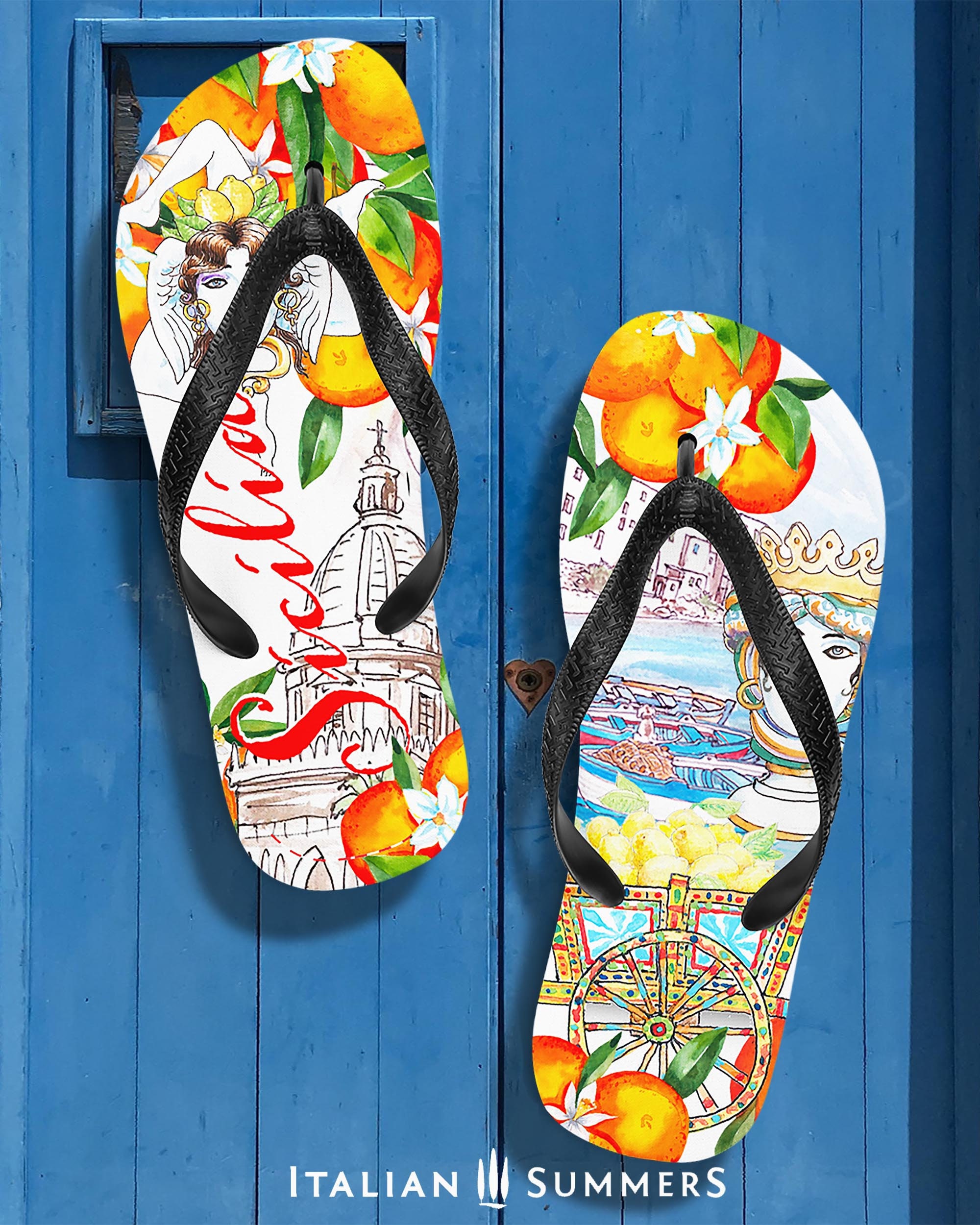 Flip Flops SICILIA by Italian Summers Etsy