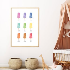Hebrew Alphabet Colors Poster, Learn Hebrew, Hebrew English Print, Hebrew Colors Wall Art, Hebrew Jewish Letters for Kids, צבעים באנגלית