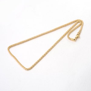 1 - Gold Tone 304 Stainless Steel Popcorn Chain Necklace Finding 15.7&quot;   (B90b)