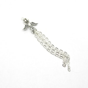 2 Antique Silver Tone Tibetan Style Alloy Angel Pendant Tassels  (B118u)