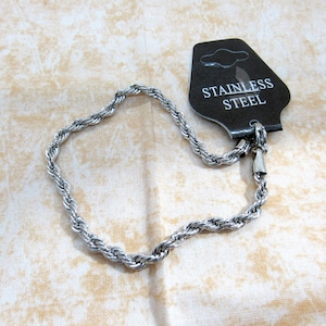 1 Unisex Silver Tone 304 Stainless Steel Lobster Clasp Wheat Chain Bracelet 21cm (8 1/4&quot;) (B96m)