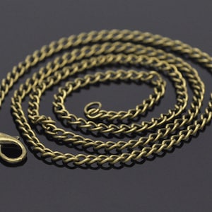 20&quot; long Link Cable Chain Necklaces Antique Bronze  (B94d/e)