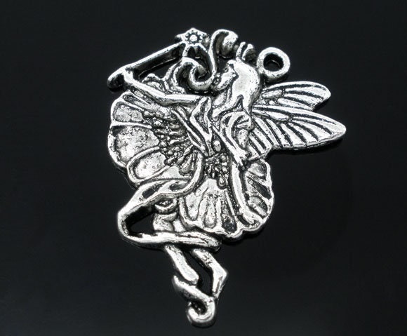 福袋 バースデイ 3 Antique Silver Metal Alloy Fairy Charms 36x28mm (b100q) - Etsy コレクション