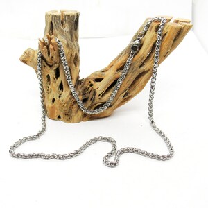 1 (304) Stainless Steel Braided Rope Chain Necklace W/ Lobster Claw Clasp (19 5/8&quot;)   (B118h)