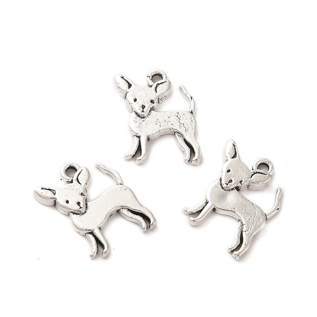 Chihuahua Dog Silver Necklace - Womens Chain Necklace LP Jewelry – Lil