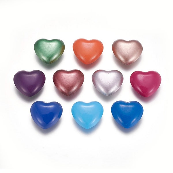 Choice of Color Heart Shaped Copper Harmony Chime 22x24mm Mexican Angel Caller Bola  (B150g1-16)