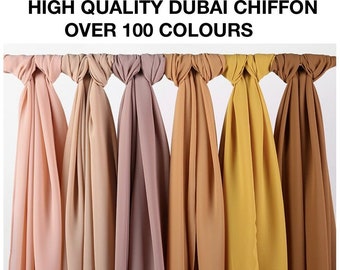 Chiffon Scarf Hijab Soft High Quality Sarong Shawl Maxi Plain Wrap