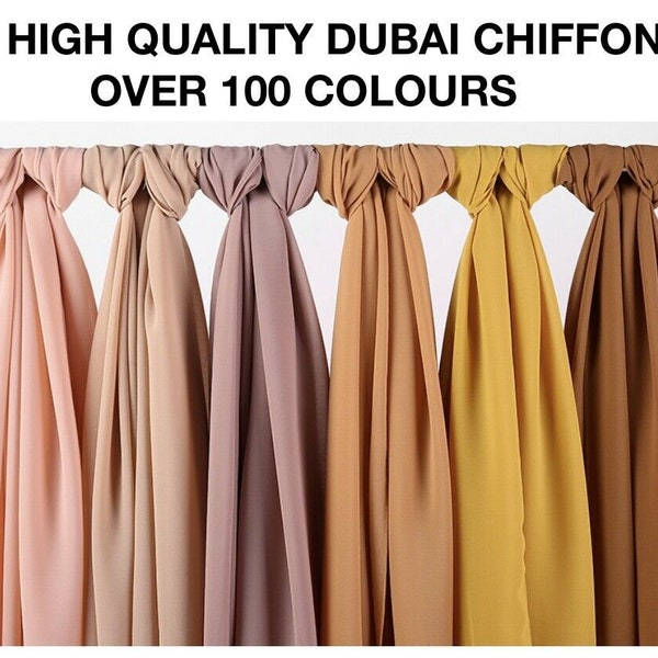 Mousseline Écharpe Hijab Soft Haute Qualité Sarong Shawl Maxi Plain Wrap Georgette