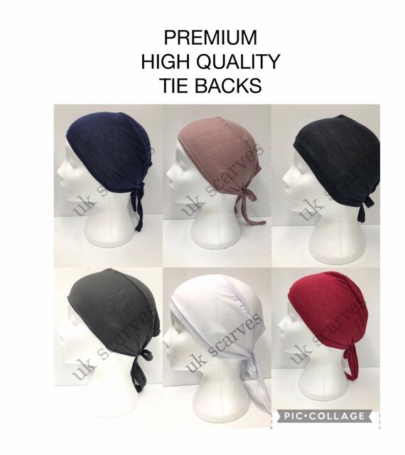PREMIUM QUALITY Under Scarf Cap Hijab Scarf TUBE BONNET BONE Chemo Hair Wrap