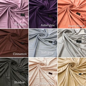 Premium Emirati Quality Dubai Jersey Hijab Scarf Shawl Stretchy Maxi Lycra Wrap Plain Khaliji zdjęcie 5