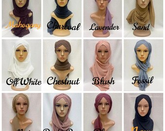 Instant Hijab Criss cross Pleated chiffon Hijab Soft New 2022 Islamic headscarf