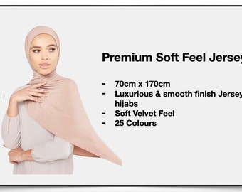 Hochwertiger Jersey Hijab Soft Feel Touch Super Stretchy Schal