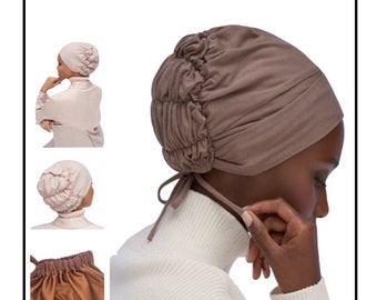 Satin gefütterte Hijab Unterschal, Seidenunterschal, Satin gefütterte Hijab Mütze, Unterschal, Satin Schlafmütze, Chemo Mütze, mit Satin gefütterter Turban