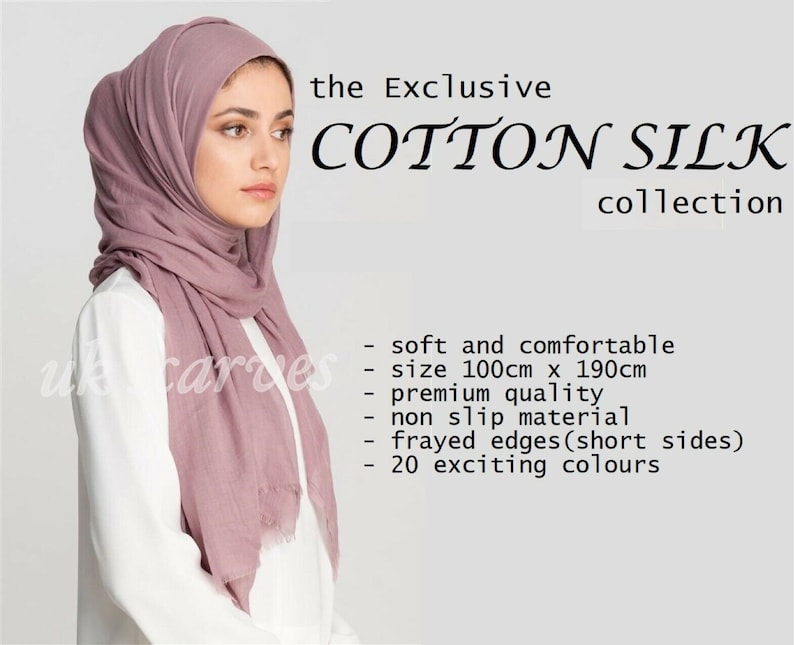 Premium Quality Soft COTTON SILK Maxi Hijab Scarves Headscarf Shawl Wrap Scarf