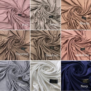 Premium Emirati Quality Dubai Jersey Hijab Scarf Shawl Stretchy Maxi Lycra Wrap Plain Khaliji zdjęcie 2