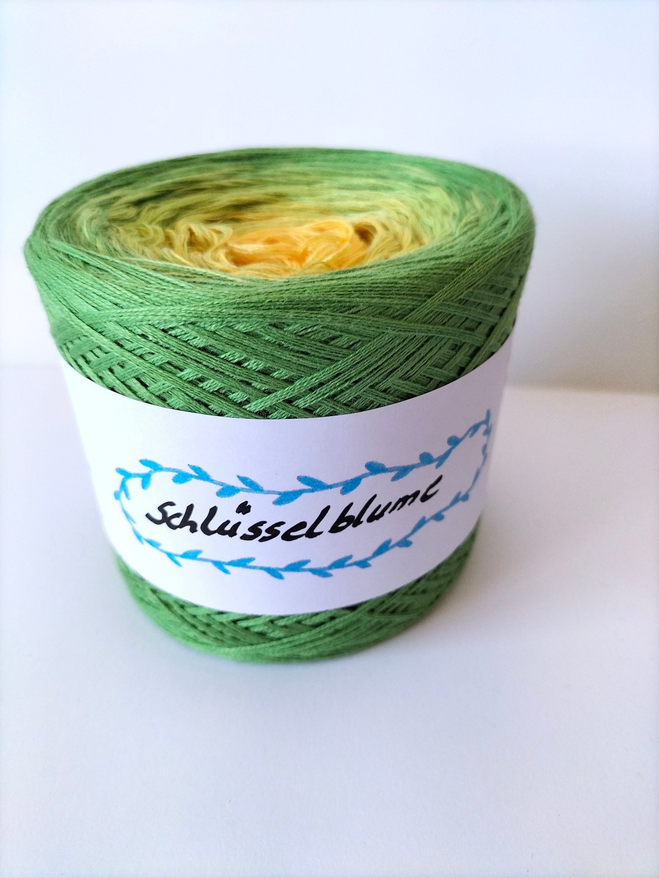 Schlüsselblume, Farbverlaufsgarn, Bobbel, Baumwolle/Polyacryl, Lacegarn