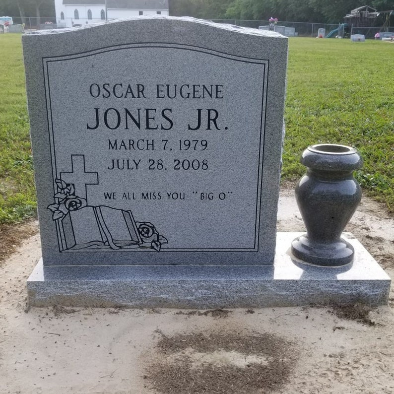 Headstone Memorial: Single Upright Headstone Design your own | Etsy