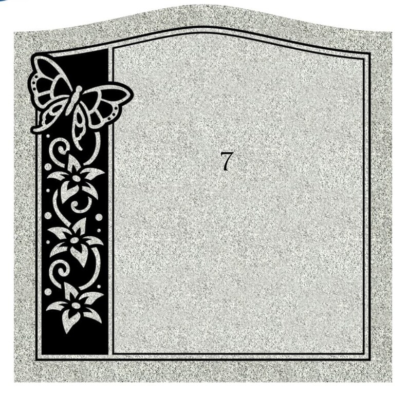 Headstone Memorial Single Upright Headstone Design your own Etsy