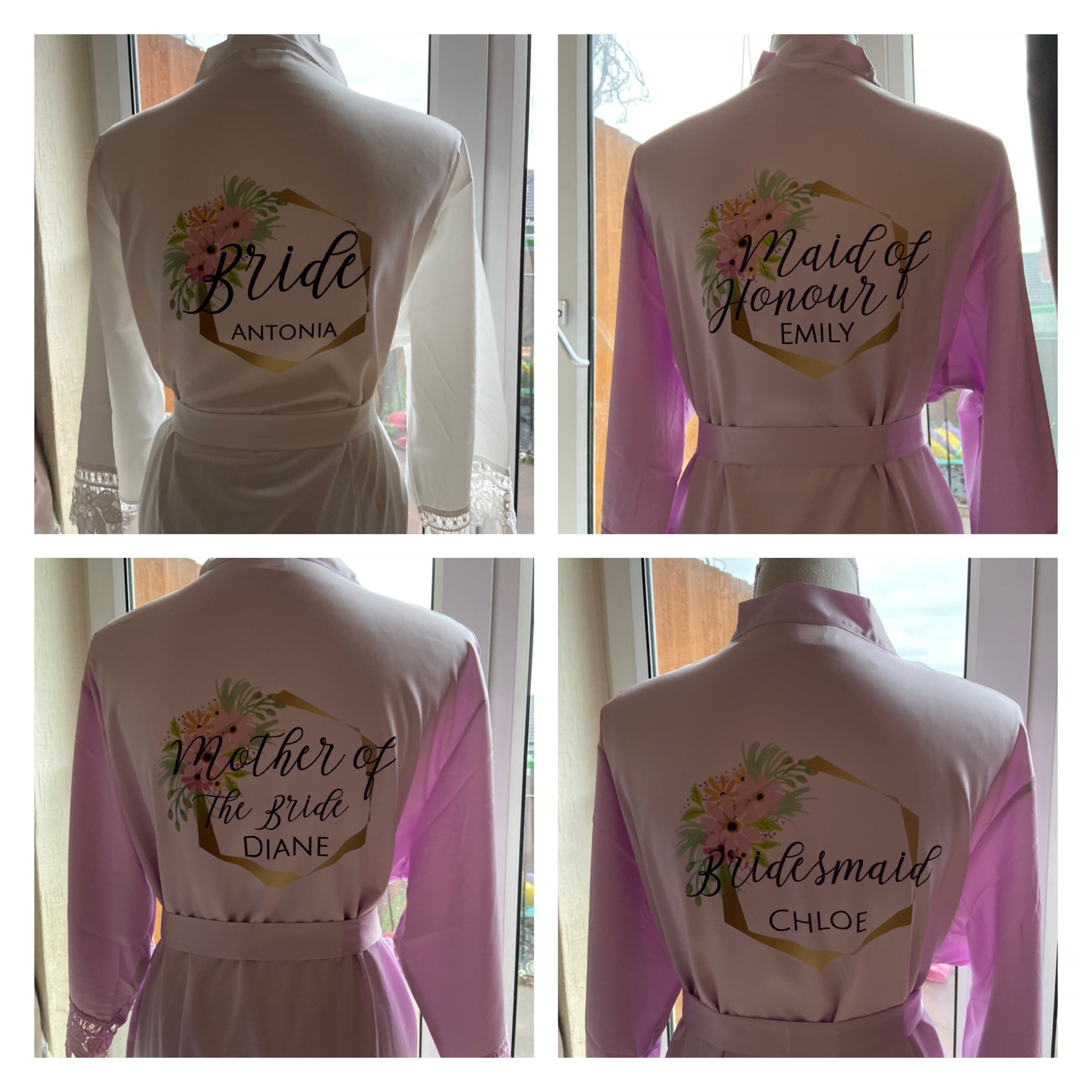 Lace robe and slipper set bridesmaid gifts bride to be maid Etsy