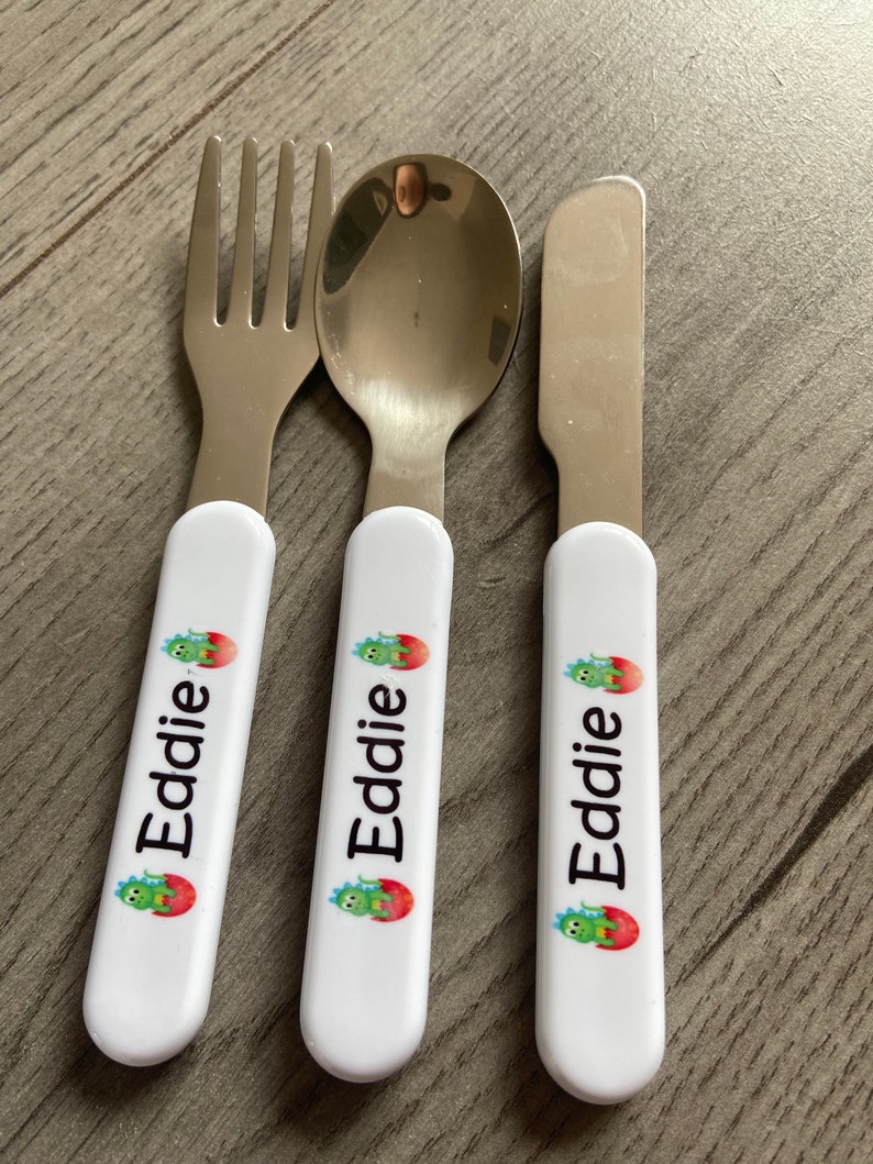 Cutlery Set Personalised Cutlery Set Childrens Cutlery Set Etsy