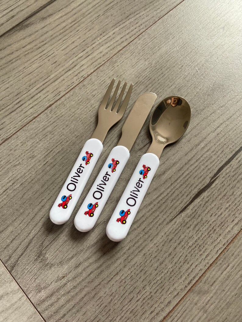 Cutlery Set Personalised Cutlery Set Childrens Cutlery Set Etsy
