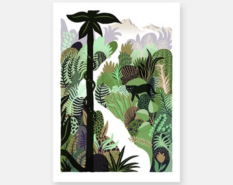 Jungle. A4 riso print on Munken paper 150g