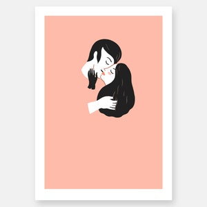 The kiss. Print riso format 21 x 15 cm on Munken paper 150 gr