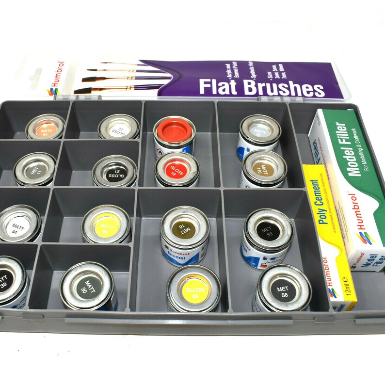 Humbrol® Matt and Gloss Enamel Paint & Brush Set Model Hobby Etsy UK